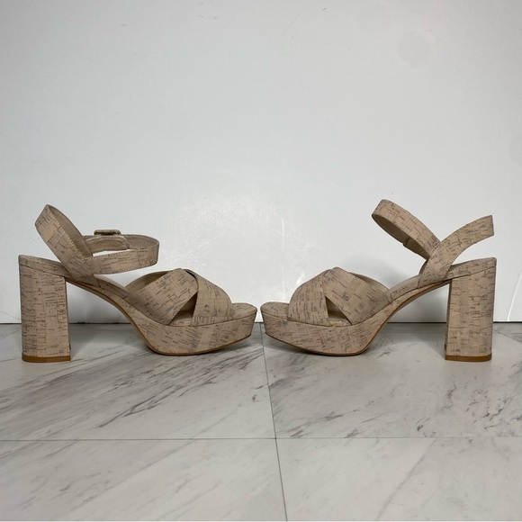 Jeffery Campbell Amma Cork Platform Heeled Sandal 10 - Picture 5 of 14